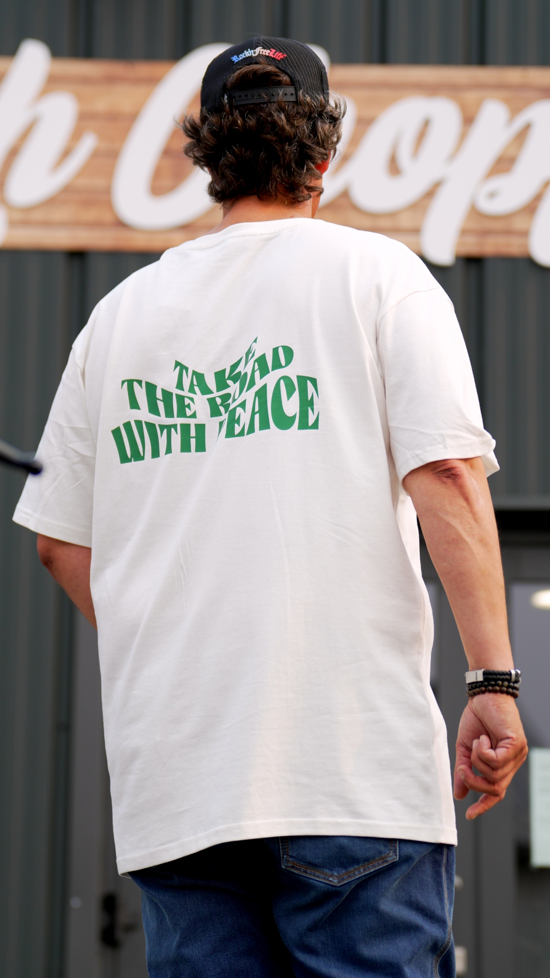TEE SHIRT LOGO RIDE & PEACE BLANC – Image 3